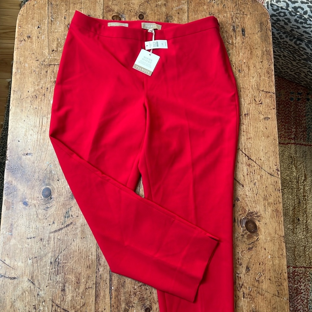 Talbots “Woven in Italy” Red Pant